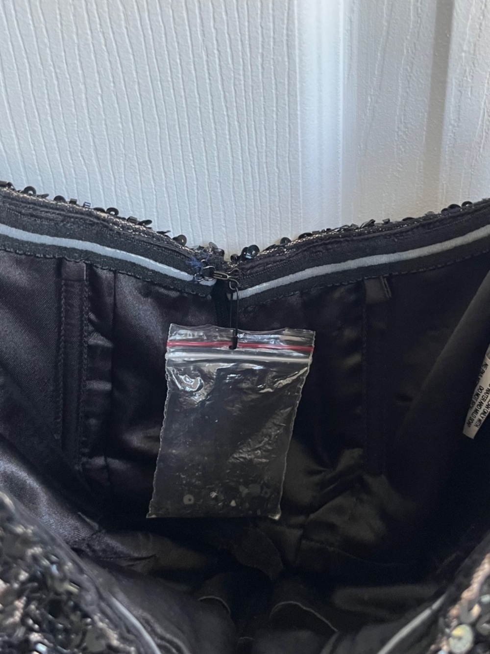 LIKE NEW: Holt Renfrew (Aidan Mattox) - Strapless Black Sequinned Evening Gown - Picture 6 of 14